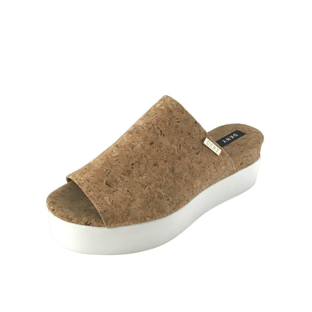 DKNY Carli Cork Upper Platform Shoes Size 10